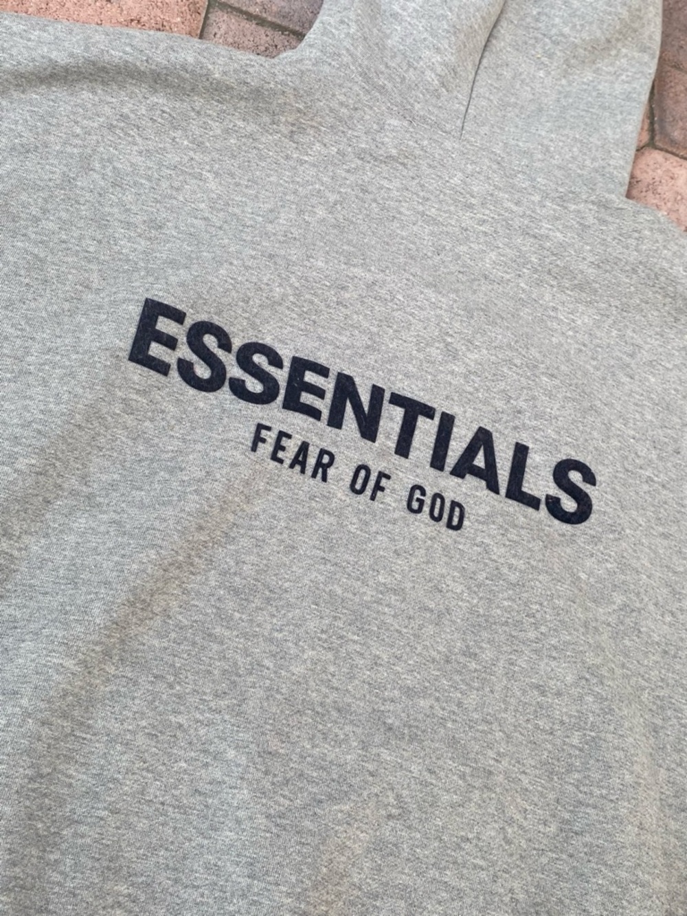 Essentials Light Grey Pullover Hoodie - Picture 4 of 8